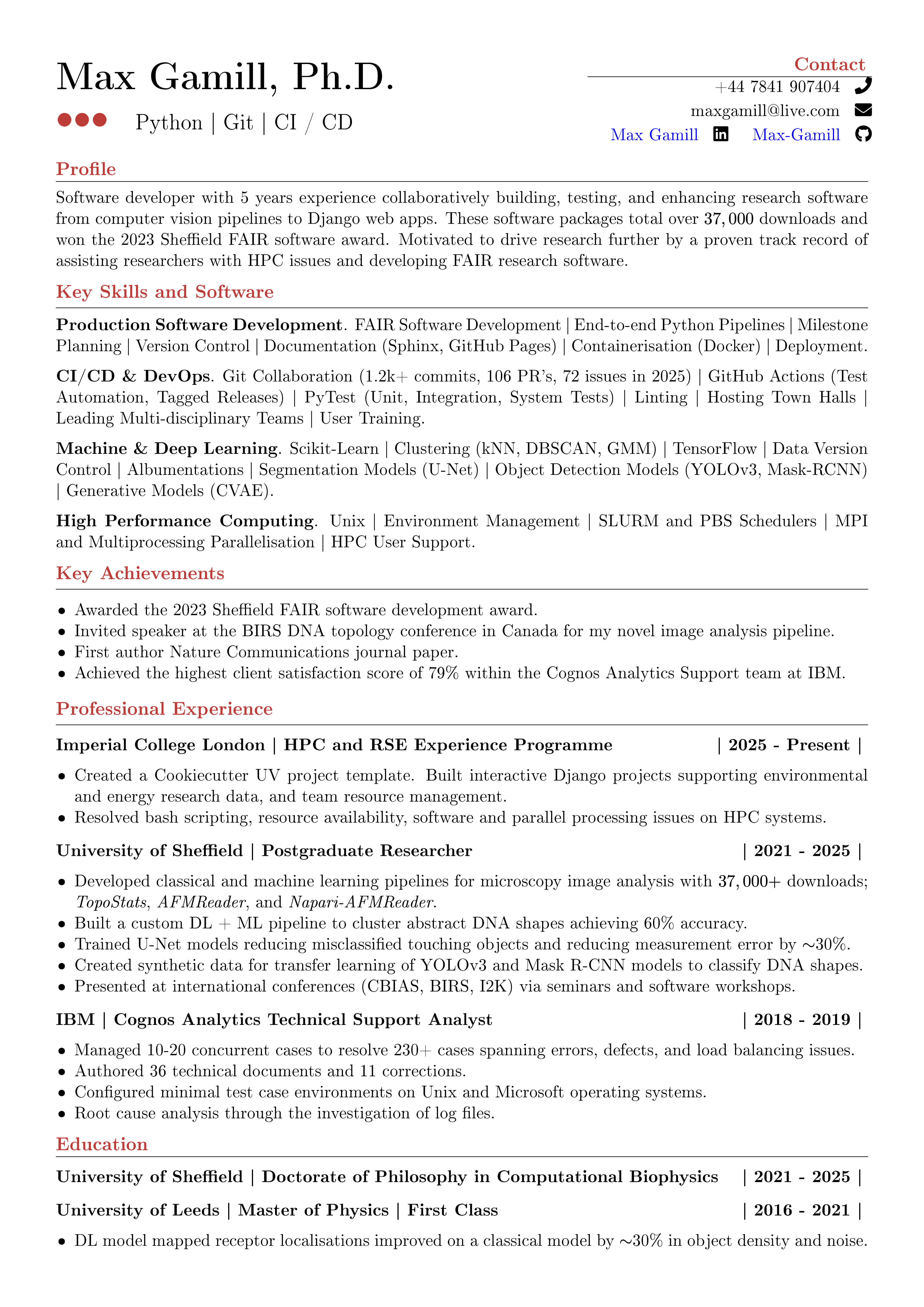 1-page CV image